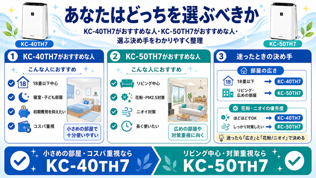 KC-40TH7とKC-50TH7の比較